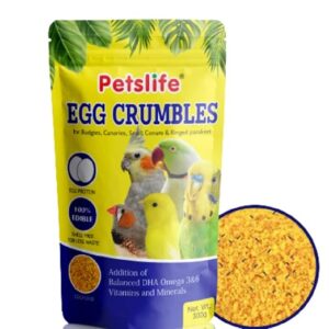 PETSLIFE Egg Crumbles for Finches- Budgies - Canaries - 300g For all Birds