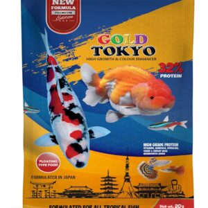 TAIYO Gold Tokyo Premium Fish Food,Formulated for All Tropical Fish (200g)