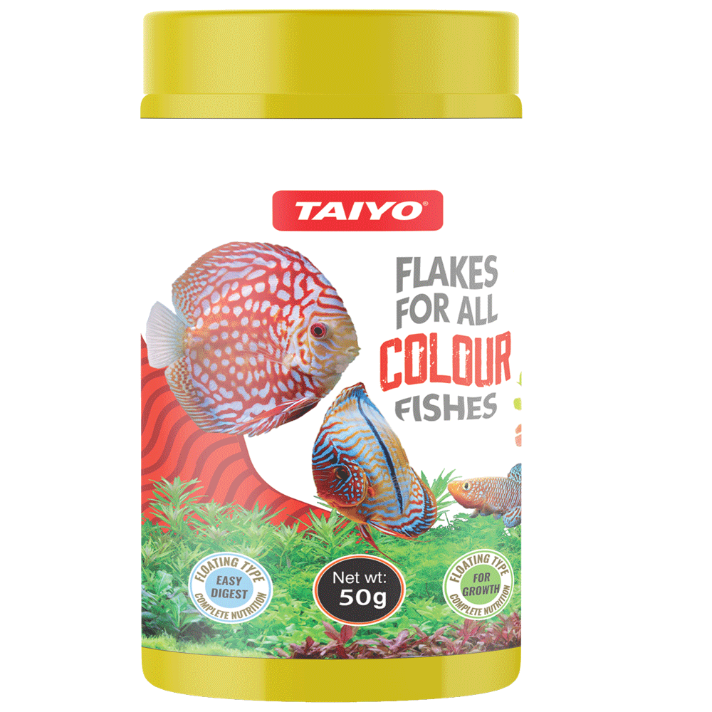 Taiyo micro Pellet, 45g / Tropical Flakes, 50g/ Cichlid Flake Fish Food 25 g / Flakes for All Fishes, 50g/ Spirulina, 50g/ Guppy bit, 45g - Image 2