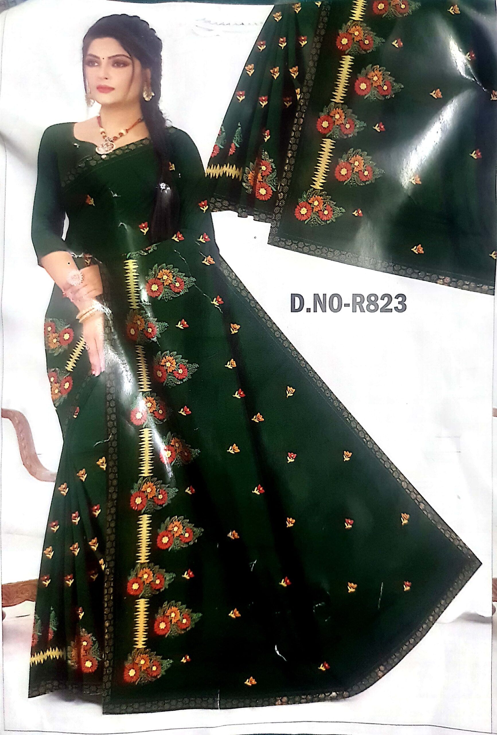 Heavy Embroidery Work With Full (stone) Handwork Saree