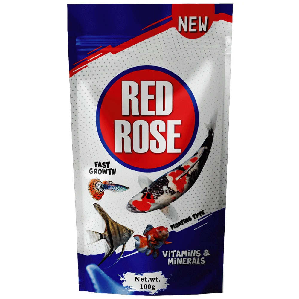 Red Rose Fish Food 100 gram Pouch Aquarium