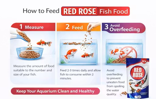Red Rose Fish Food 100 gram Pouch Aquarium - Image 2
