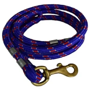 11mm - Rope Dog Leash with silver hook – Blue | Durable Training Rope Leash for Puppies & Small Dogs| Lightweight, Comfortable Grip Strong Leash for Daily Walks