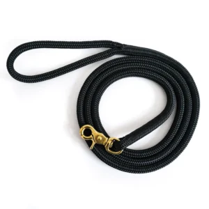 22 mm Brass Snap Hook Dog Rope Leash With Strong Hemster Plastic Clip on Both end. Unique Brass Snap Hook With Fine Quality. Export Premium Quality Dog Rope Leash